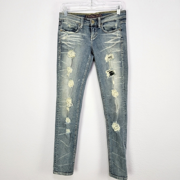 Divine Rights of Denim Lust Low Rise Classic Skinny Distressed Size 26 - Picture 9 of 16